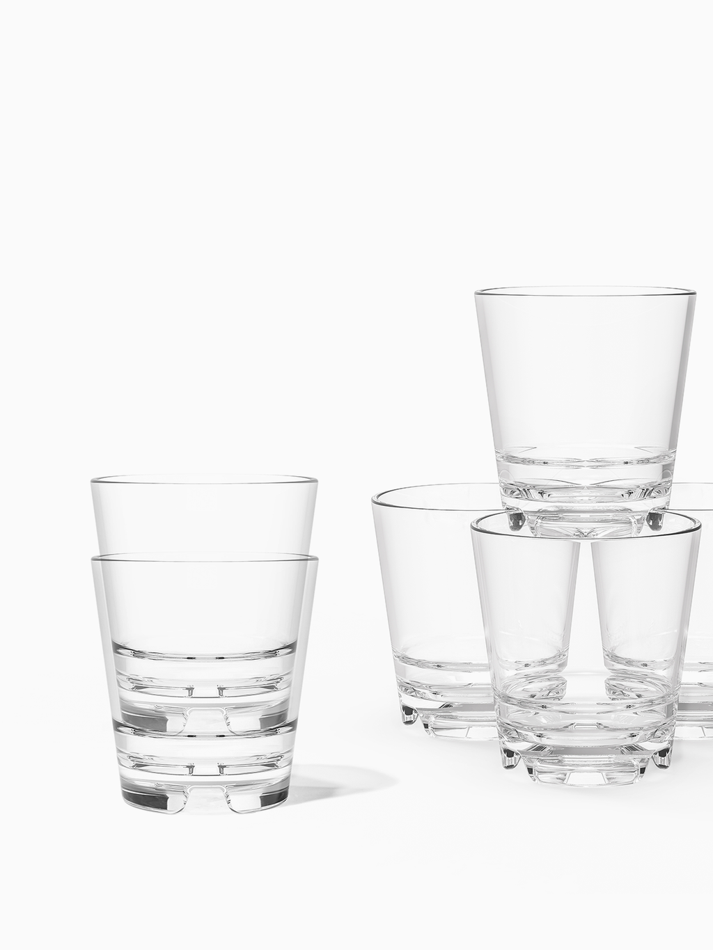 8oz Stackable Rocks Copolyester Glass