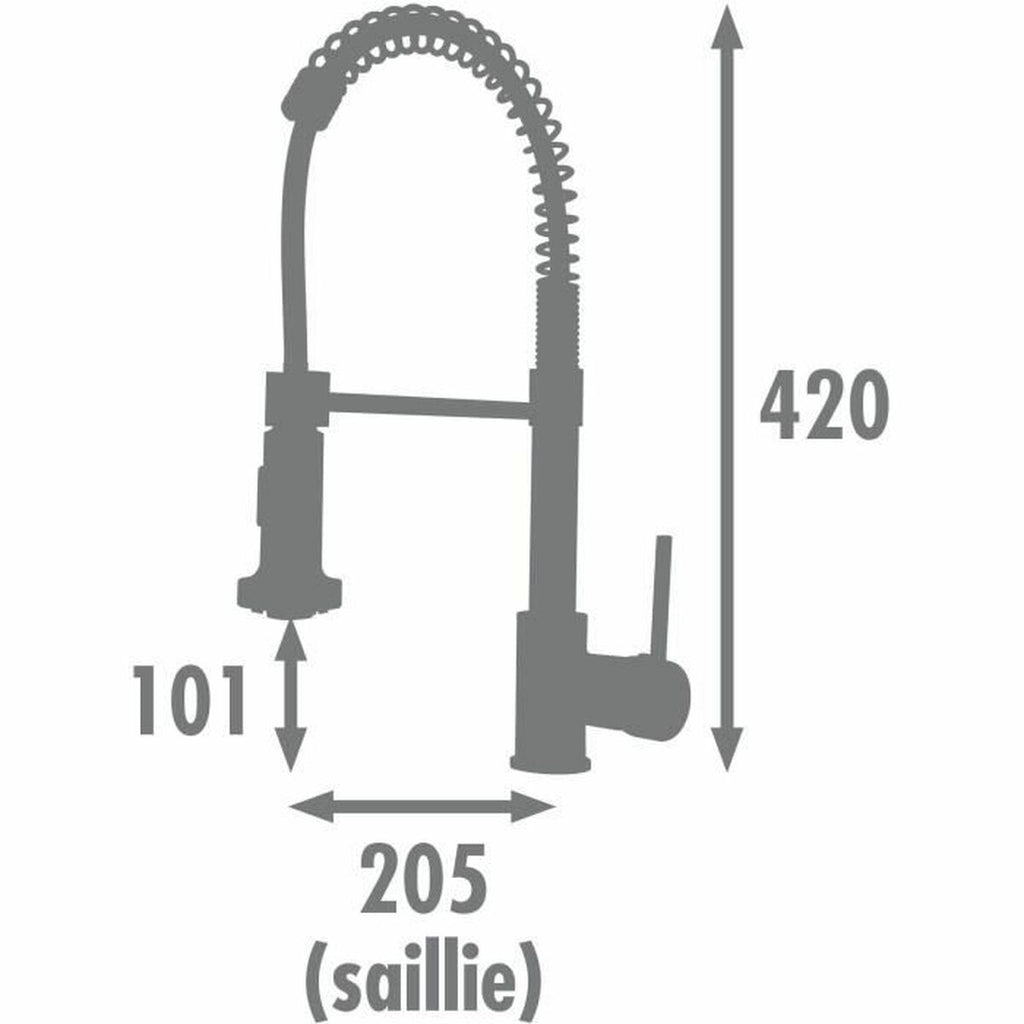 Kitchen Faucet OPUS Grey Chrome