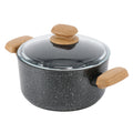 Montana 2 Piece 8 Liter Aluminum Nonstick Casserole Dish with Lid and Wood Handles