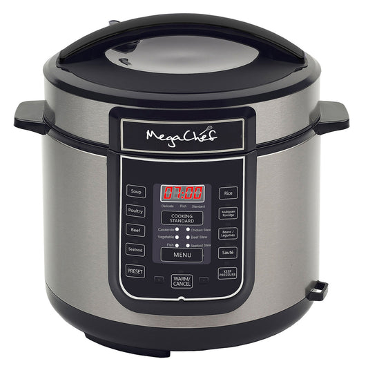 6 Quart Digital Pressure Cooker with 14 Pre-Set Multi Function Features