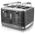 Retro Style 4 Slice Toaster in Black
